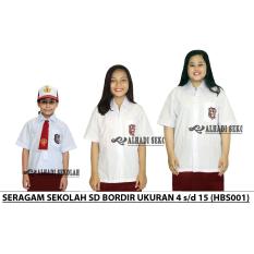 Seragam Sekolah SD, UKURAN 4 s/d 15. Bordir (HBS001-01)