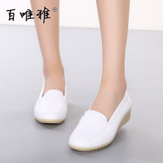 Sebuah Hundred Wei Ya Sepatu Hak Perempuan Bawah Tendon Putih Musim Semi atau Musim Panas Sepatu Kets Putih Pijakan Empuk (model Wanita + Putih Bawah Tendon)