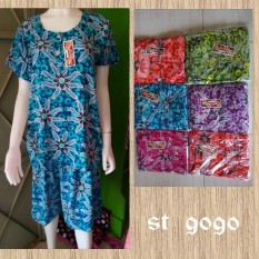 set agogo/ setelan wanita murah /baju tidur batik busui kancing depan/ santai perempuan cewek cantik