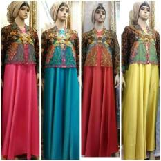 Set Bolero Tenun/ gamis pesta / Dress Pesta Muslim