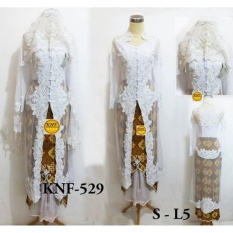 Set Kebaya Akad Nikah - Kebaya Putih Panjang - Kebaya Modern