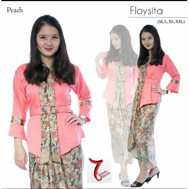 Setelan baju kebaya batik modern kutu baru & rok lilit . Elnira 1. keluaran terbaru fashion wanita