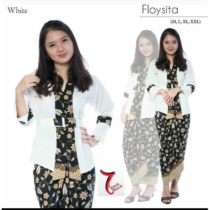 Setelan baju kebaya batik modern kutu baru & rok lilit . Elnira 1. keluaran terbaru fashion wanita