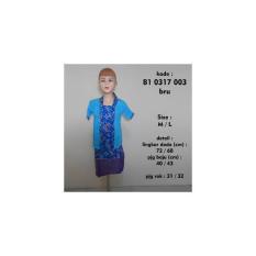 Setelan Batik Anak Kebaya Embos Dayak Biru / Rok Dan Blus B10317003