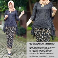 Setelan brukat set brokat setelan kondangan rok plisket M L XL XXL