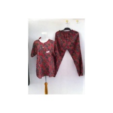 Setelan Celana Panjang / Batik Kencana Ungu / Baju Tidur / Batik