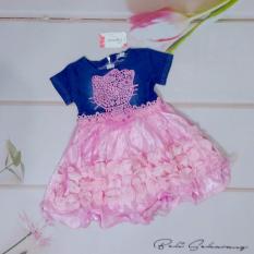 Setelan gaun baju anak perempuan /cewek model pesta, baju dan rok (cocok untuk lebaran) - Pink