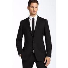 setelan jas pria formal full black slimfit