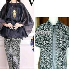 Setelan kebaya couple organza batwing/kebaya wanita/kebaya modern batwing rok lilit terbaru