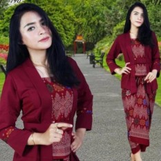 Setelan pakaian kebaya wanita/kebaya modern/ baju kebaya kutu baru & rok lilit. Elnira keluaran terbaru