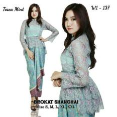 Setelan Kebaya Modern -Borkat Shanghai - Tosca Mint