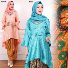 setelan kebaya modern model Tunik pinguin wanita / fashion baju wanita batik /gamis FR/ kebaya kartini / kebaya lebaran / batik lebaran