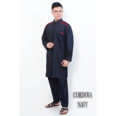 Setelan Muslim Gamis Pria Cordova Navy AL-ISRA
