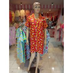 Setelan Piyama Katun Daster Kemeja Sleepwear Pajamas Lucu Baju Tidur Murah 4133784 Banana Red