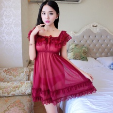 Piyama Seksi Wanita Gemuk Musim Panas MM Rok Renda Transparan Underwear Dewasa Pierced-Intl