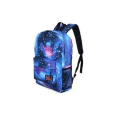 SH Cemerlang Cosmos Cetak Unisex Sekolah Belanja Travel PortableBackpack Biru-Intl