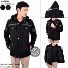 SH Jaket Parka pria sensor keren - ( Hitam )