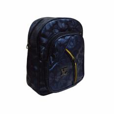 Shae Tas Ransel Wanita Duo Type Motif Floral - Biru Tua