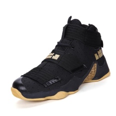 SHAKE Baru Basket Sepatu Individual Soldier Boots High sneakers (kuning Hitam)-Intl