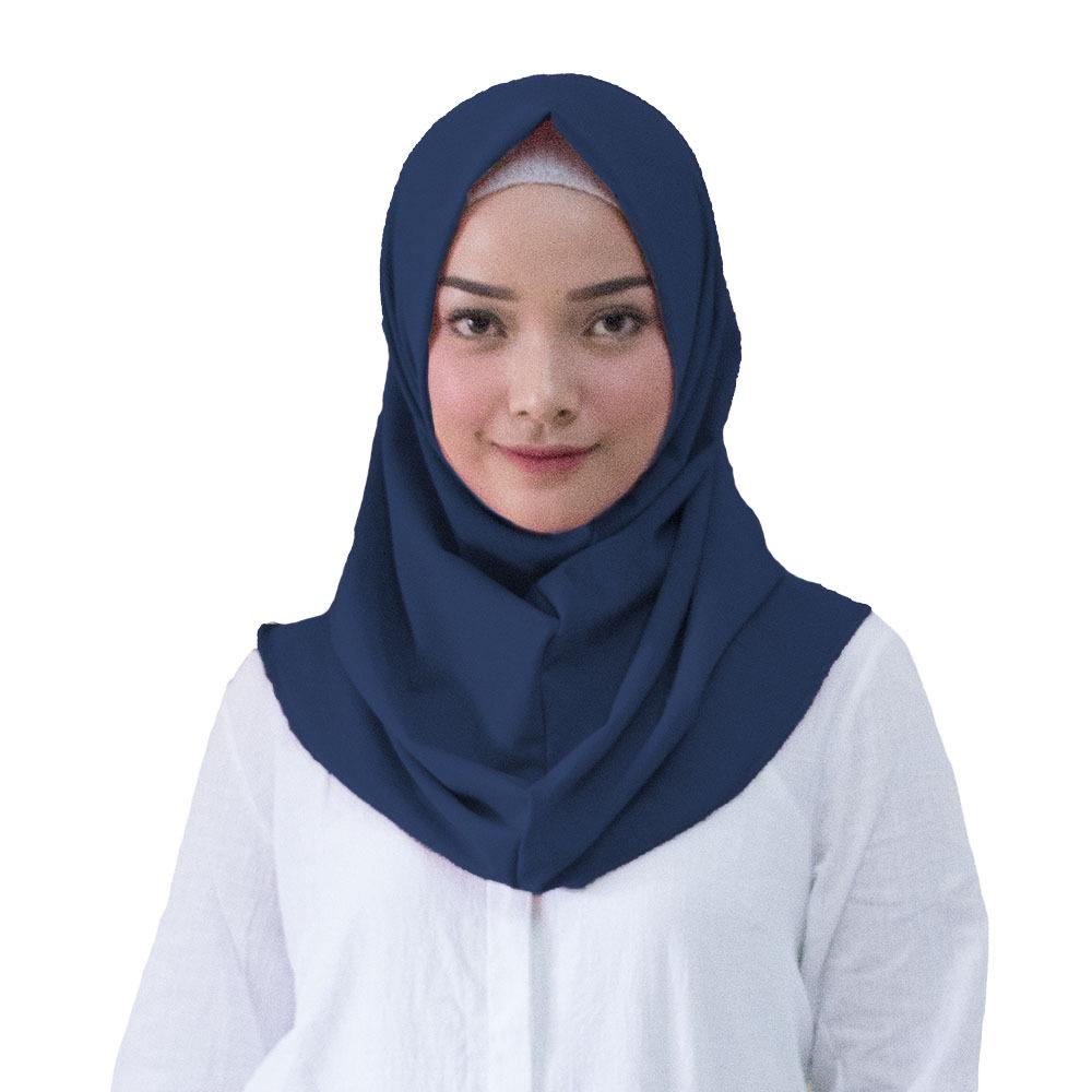 Shalwa Hijab Kerudung Instan - [Warna Biru Dongker]