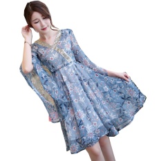 Shanghai Story 3/4 Lengan Cina Cheongsam Gaun Pendek Qipao Oriental Gaun-Internasional