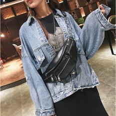 VC Tas Wanita Musim Panas Baru Tas Pinggang Tas Santai (Hitam)