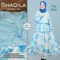 Shaqila (Setelan Rok) Sky Blue