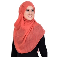 SELENDANG LABUH VISCOSE PLAIN PATEN JARANG PEACH-Intl