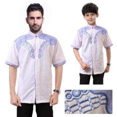 Shining Collection Baju Koko Marhaban Kemeja Muslim Lengan Pendek ayah dan anak