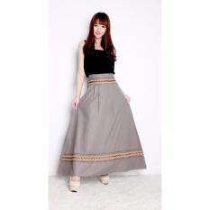 Shining Collection Rok Payung Maxi Irish Rok Panjang - Abu