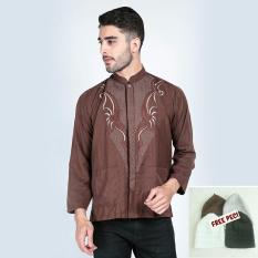 Shohib Baju Koko Kemeja Muslimin Pria Lengan Panjang MAQDIS