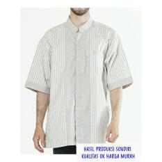 shohib baju koko kerah sanghai lengan pendek katun import liris