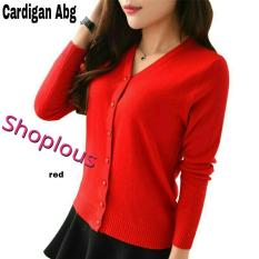 Shoplous Cardigan ABG / Cardigan wanita / Cardigan Rajut /Cardigan Cewe / Cardigan Merah / Cardigan kancing / Jaket Wanita / Jaket Fashion / Jacket Modis / Cardigan Modis