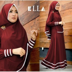 Shoppaholic Shop Baju Gamis Muslim Syari Najwa - Maroon / Dress Muslimah / Hijab Muslim / Gamis Syari / Baju Muslim / Fashion Muslim / Fashion Maxi / Setelan Muslim / Atasan Muslimah