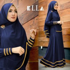 Shoppaholic Shop Baju Gamis Muslim Syari Najwa - Navy / Dress Muslimah / Hijab Muslim / Gamis Syari / Baju Muslim / Fashion Muslim / Fashion Maxi / Setelan Muslim / Hijab Wanita