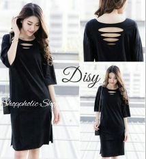 Shoppaholic Shop Dress Disy Black / Dress Pesta / Dress Korea / Dress Wanita / Rok Wanita / Dress Bodycon / Dress Midi / Dress Kasual / Gaun Pesta