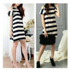 Shoppaholic Shop Dress Wanita Elisa Salur / Dress Pesta / Dress Korea / Dress Wanita / Rok Wanita / Dress Bodycon / Dress Midi / Dress Kasual / Gaun Pesta / Dress Spandek