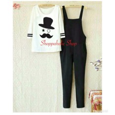 Shoppaholic Shop Jumpsuit Wanita Panjang - Gratis Kaos Kumis / Jamsuit Wanita / Jamsuit / Setelan Wanita / Celana Panjang Wanita / Baju Setelan