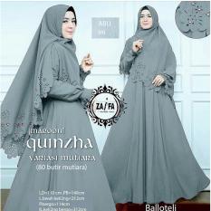 Shoppaholic Shop Maxi Dress Gamis Hijab Quinzha Mutiara - Abu /Dress Muslimah / Hijab Muslim / Gamis Syari / Baju Muslim / Fashion Muslim / Dress Muslim / Fashion Maxi / Setelan Muslim / Atasan Muslimah / Balloteli / Gamis Mutiara / Jilbab / Hijab/ Bergo