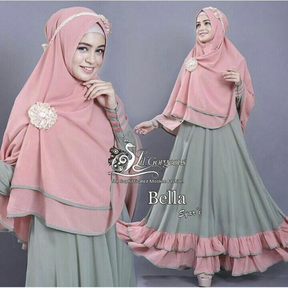 Shopping Yukz Baju Gamis Maxi Dress Muslim Wanita Syari 2in1 BELLA HIJAU - SALEM ( Dapat Jilbab ) / Dress Muslim / Gamis Wanita / Baju Muslim / Hijab Muslim / Fashion Muslim / Syar'i Muslim / Maxi Dress Lengan Panjang / Gamis Modern