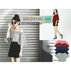 Shopping Yukz Atasan Baju Sabrina Polos Wanita SAMY - NAVI / Baju Sabrina Wanita / Baju Sepundak Wanita / Atasan Sabrina Polos / Atasan Sabrina Cewek / Baju Sabrina Remaja / Pakaian Wanita Murah / Sabrina Murah