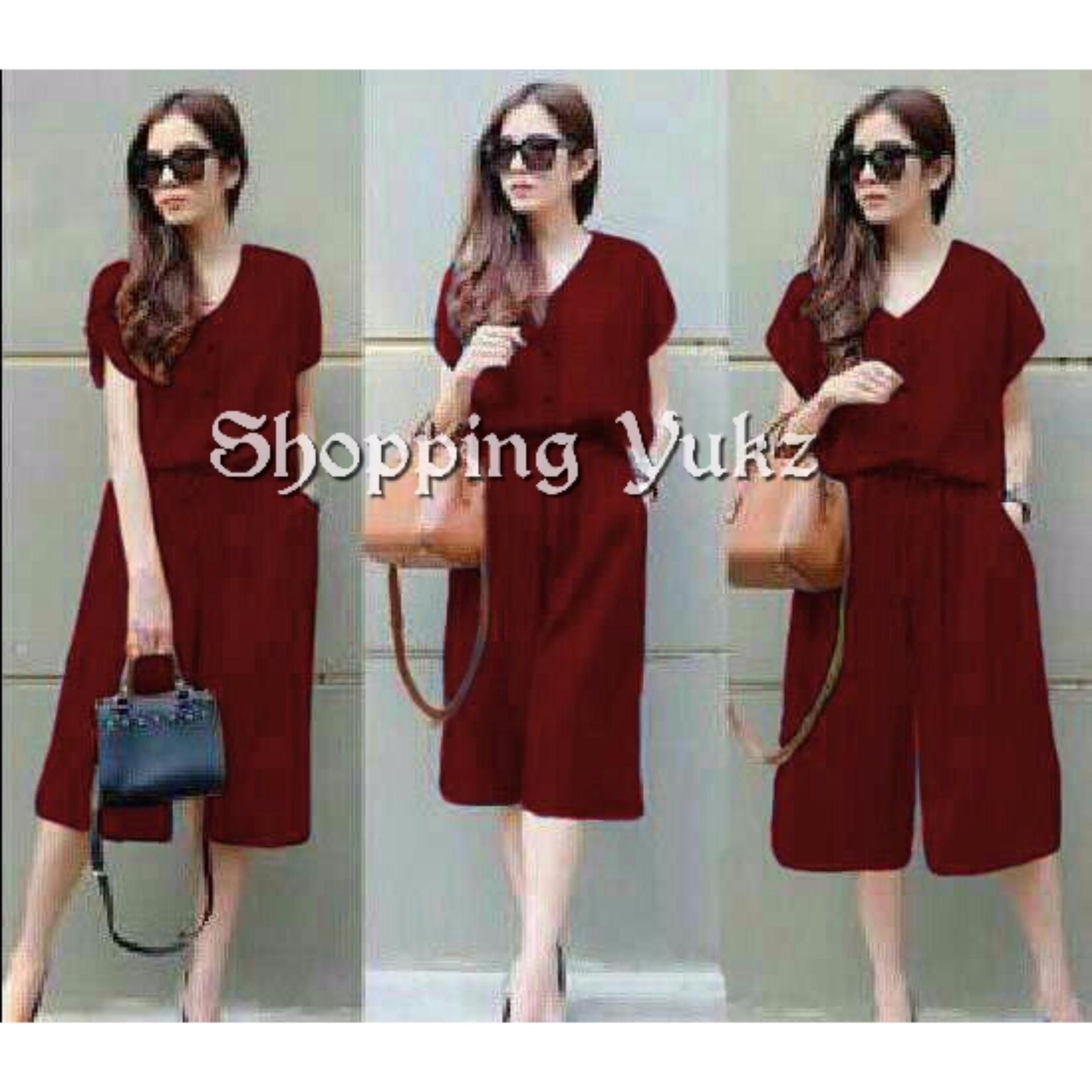 Shopping Yukz Jumpsuit Wanita ELSA - MAROON / Jumpsuit Celana / Baju Terusan Wanita / Jumpsuit Cantik / Playsuit Wanita / Jamsuit Wanita / Jumpsuit Cewek / Setelan Jumpsuit Shopping Yukz Jumpsuit Wanita ELSA - MAROON / Jumpsuit Celana / Baju Terusan Wanita / Jumpsuit Cantik / Playsuit Wanita / Jamsuit Wanita / Jumpsuit Cewek / Setelan Jumpsuit