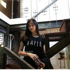 Shopping Yukz Kaos Wanita BAPER - HITAM / T-shirt Wanita / Kaos Cewek / Tumblr Tee Cewek / Kaos Wanita Murah / Baju Wanita Murah / Kaos Lengan Pendek / Kaos Oblong / Kaos Tulisan