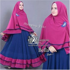 Shopping Yukz Baju Gamis Maxi Dress Muslim Wanita Syari 2in1 BELLA NAVI - FANTA ( Dapat Jilbab ) / Dress Muslim / Gamis Wanita / Baju Muslim / Hijab Muslim / Fashion Muslim / Syar'i Muslim / Maxi Dress Lengan Panjang / Gamis Modern