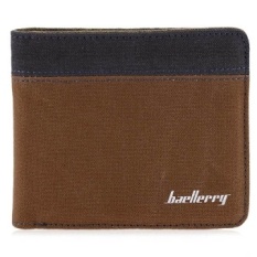 Sederhana Home Baellerry Melintang Dompet Kanvas Kredit Kartu BifoldPurse untuk Pria-Intl