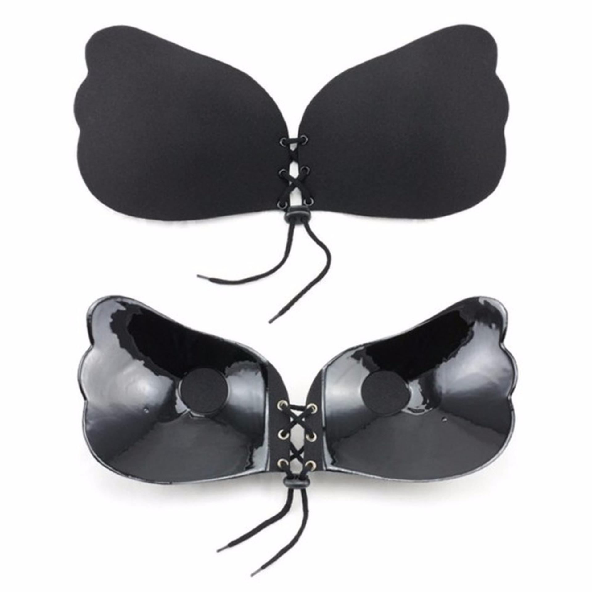 SISEKSI - Angel Strapless Wings Bra Push Up (Size A) - BLACK