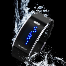 SKMEI Pentagon Hitam - Jam Tangan Wanita- Tali Karet - 0805 Fashion LED Black + Free Box Jam Tangan Flash