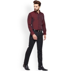 SlimFit Celana Kerja Kantor Formal Pria Pria Hitam