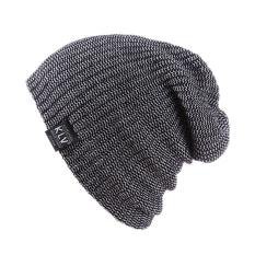 Beanie Slouchy Knit Winter Skull Snowboard Cap Unisex Topi (Navy)-Intl