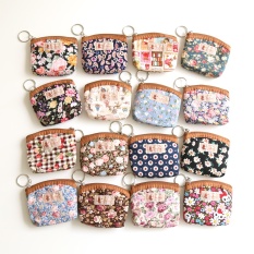 Small pocket packet day the skill small change of floral pattern cloth wrap a female to revive old customs small square coin of mini zipper to wrap - intl